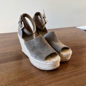 Marc Fisher Army Green wedges